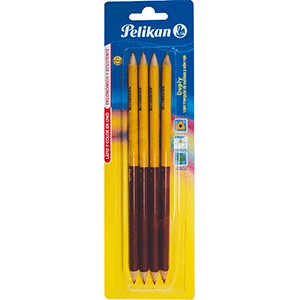 LAPIZ DUPLY GRAFITO/ROJO PELIKAN CON 4 PIEZAS