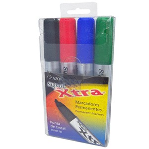 MARCADORES AZOR CON 4 COLORES SURTIDOS