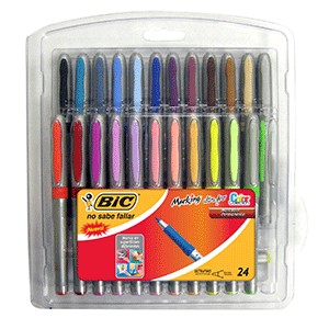 MARCADOR PERMANENTE BIC ULTRA FINO SURTIDO CON 24