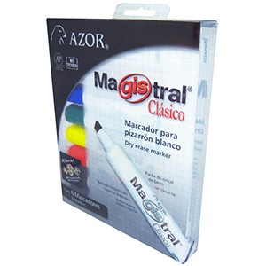MARCADOR MAGISTRAL AZOR COLORES SURTIDOS 8 PIEZAS