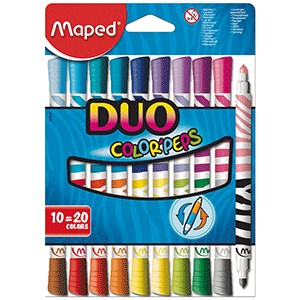 MARCADORES MAPED DUO PEPS 10X20