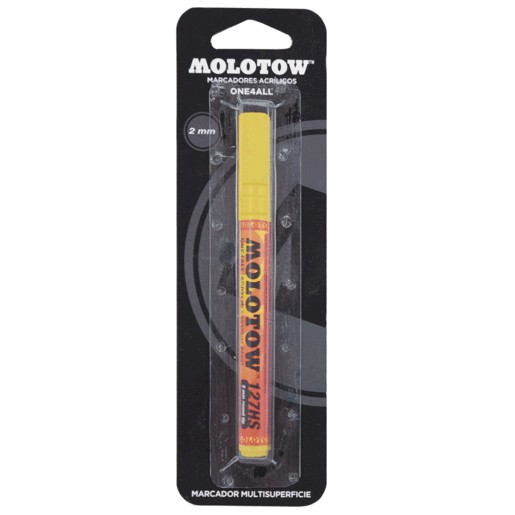 MARCADOR ACRILICO MOLOTOW AMARILLO 2MM 1PZ