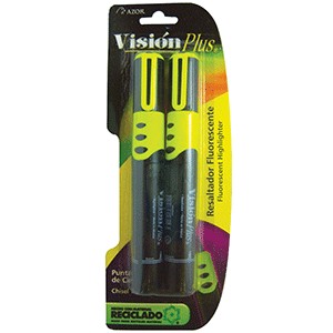 MARCATEXTO VISION AZOR COLOR AMARILLO CON 2 PIEZAS
