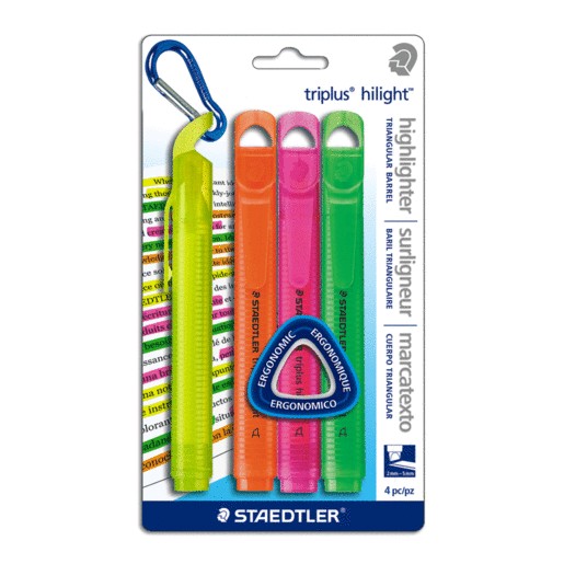 MARCATEXTOS STAEDTLER TRIPLUS 4 PIEZAS DIFERENTES