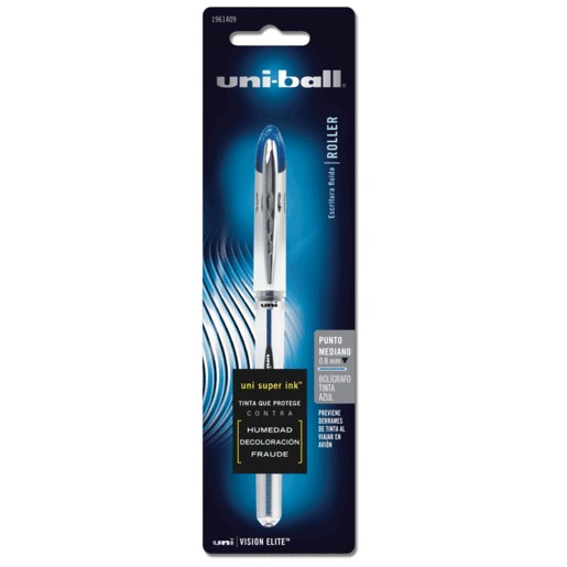 PLUMA RUBBERMAID UNIBALL VISION ELITE .8MM T1 AZUL