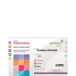 CARTULINA OPALINA BLANCA CARTA 100 HOJAS POCHTECA