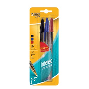 BOLIGRAFO BIC CRISTAL BOLD COLORES SURTIDOS PAQ/3