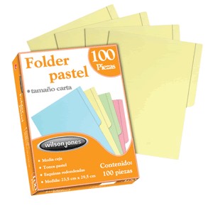 FOLDER CARTA ACCO AMARILLO CON 100 PIEZAS