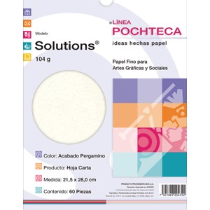 PAPEL SOLUTIONS PERGAMINO CARTA 60 HOJAS POCHTECA