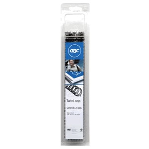 ARILLO METALICO GBC NEGRO DOBLE 9/16 CON 20