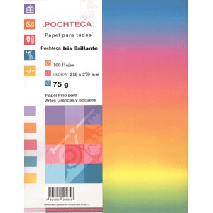 PAPEL IRIS BRILLANTE CON 100 POCHTECA