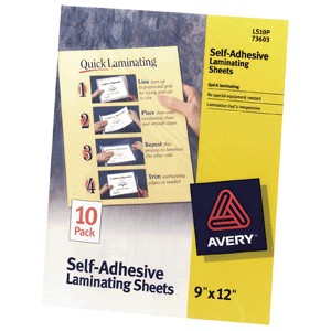 MICA AUTOADHERIBLE AVERY CART 9X12 CON 10 PIEZAS