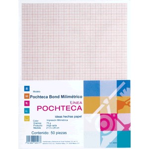 PAPEL MILIMETRICO CARTA CON 40 HOJAS POCHTECA