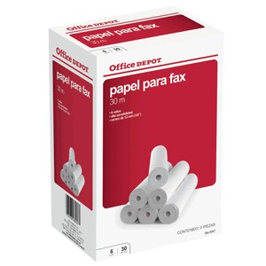 PAPEL PARA FAX CAJA CON 6 ROLLOS OFFICE DEPOT