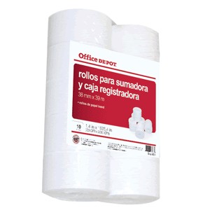 ROLLO CAJA REGISTRADORA 76MM 10PK OFFICE DEPOT
