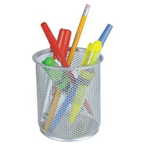 PORTALAPICES MESH COLOR PLATA OFFICE DEPOT