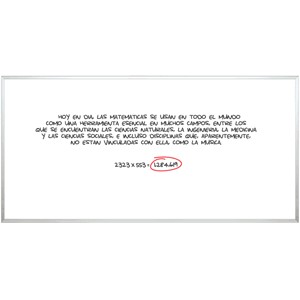 PIZARRON WHITESTAR BLANCO 110 X 240 CM