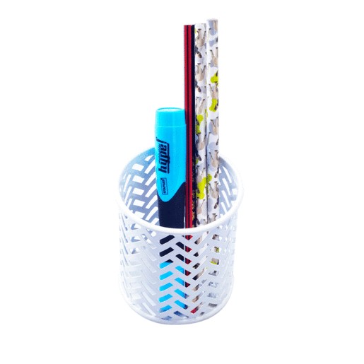 PORTA LAPICES BLANCO ZIG ZAG MESH