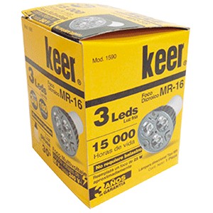 FOCO SANELEC DICROICO LED LUZ FRIA EQUIV. A 25W