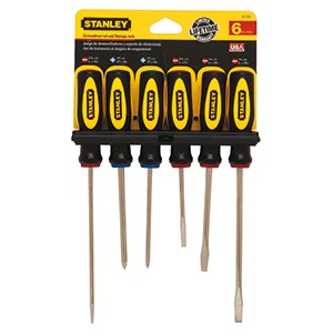 DESARMADORES STANLEY CON RACK PAQUETE CON 6 PIEZAS