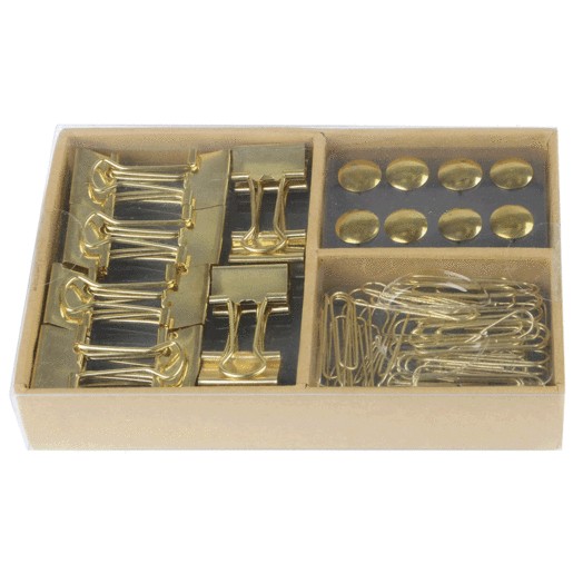 SET ACCESORIOS OFICINA DORADO