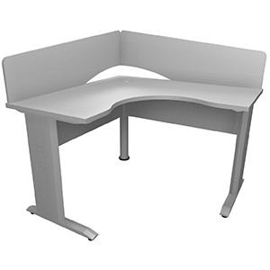 ESCRITORIO GCM EN FORMA DE ESQUINERO CON MAMPARA