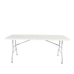 MESA OFFICE DEPOT PLEGABLE ABATIBLE 6 P DE RESINA