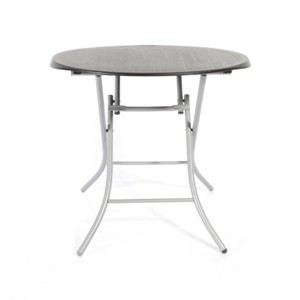 MESA PERSONAL REDONDA LIFETIME RESINA NEGRA