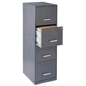 ARCHIVERO OFFICE DESIGNS DE 4 GAVETAS CHARCOAL