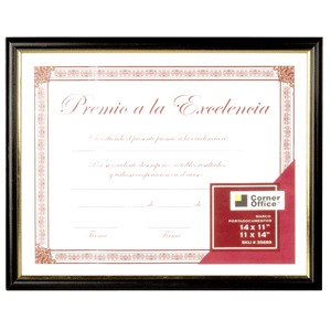 MARCO PARA DIPLOMA FRAGMENTS 11X14 NEGRO OFFICE