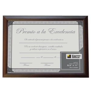 MARCO FRAGMENTS PARA DIPLOMA DE MADERA 11X8.5 CAFE
