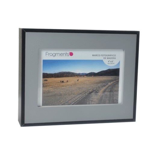 MARCO FRAGMENTS FOTOGRAFICO MDF 4X6 NEGRO/GRIS