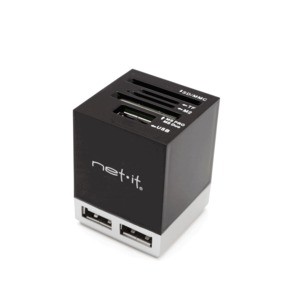 HUB USB SPECTRA 2.0 3 PUERTOS MAS LECTOR DE TARJETAS