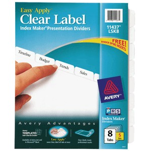 SEPARADORES INDICE AVERY 8 DIVISIONES