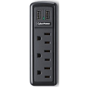 SUPRESOR CYBERPOWER 918 DE 3 ENTRADAS CON 2 USB