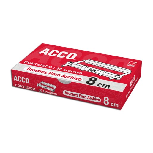 BROCHE ACCO 8 CM CON 50 PIEZAS