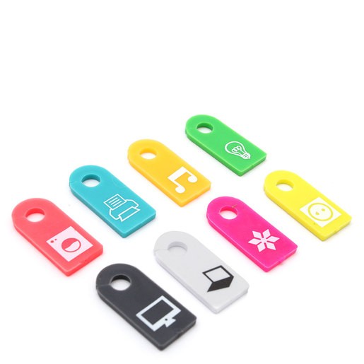 IDENTIFICADOR DE CABLES SPECTRA DE PLASTICO 8 PIEZ