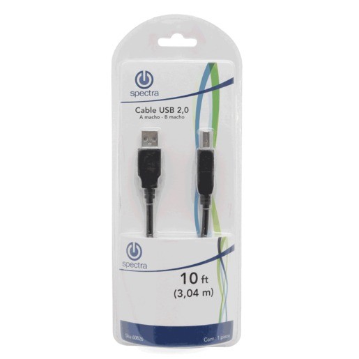 CABLE USB 2.0 SPECTRA (3.04 MTS, ORO)