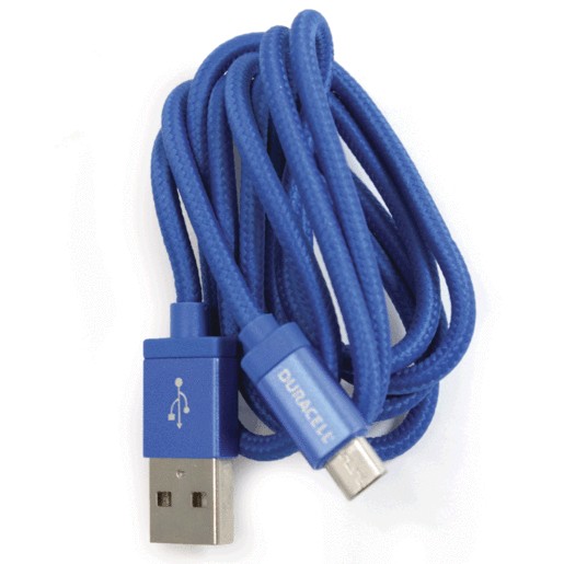 CABLE MICRO USB DURACELL AZUL