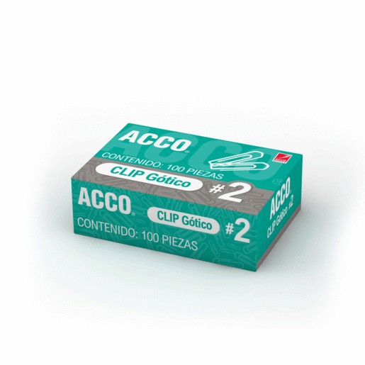 CLIP ACCO GOTICO No2 CAJA CON 100 PIEZAS