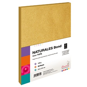 BOND NATURAL YUTE 118 GRAMOS TAMANO CARTA 60 HOJAS