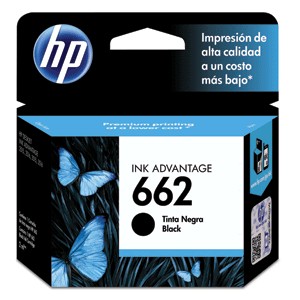 CARTUCHO ORIGINAL DE TINTA NEGRA HP 662 (CZ103AL)