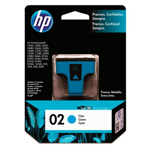CARTUCHO DE TINTA CIAN HP 02 (C8771WL)