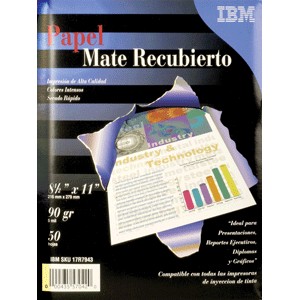PAPEL FOTOGRAFICO MATE CARTA 50 HOJAS IBM