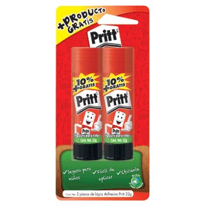 LAPIZ ADHESIVO PRITT 20 GRAMOS PAQUETE C/2