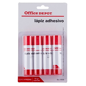 LAPIZ ADHESIVO OFFICE DEPOT 10 GRAMOS PAQUETE C/4