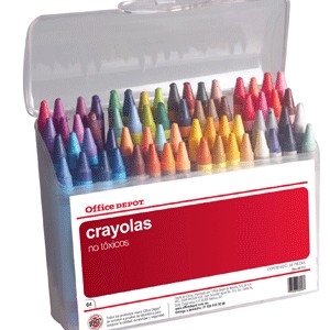 CRAYONES ESTANDAR OFFICE DEPOT ESTUCHE C/64