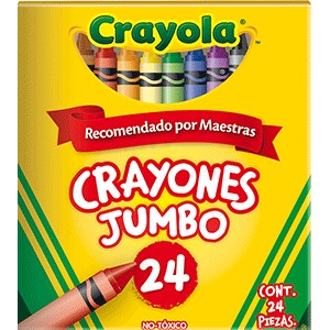 CRAYONES JUMBO CRAYOLA COLORES SURTIDOS C/24