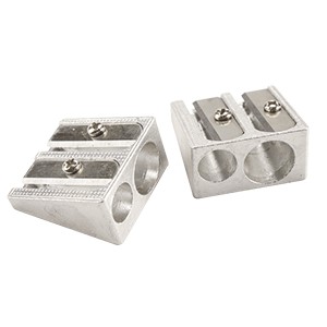 SACAPUNTAS MANUAL METALICO DOBLE TALLA 2 PIEZAS