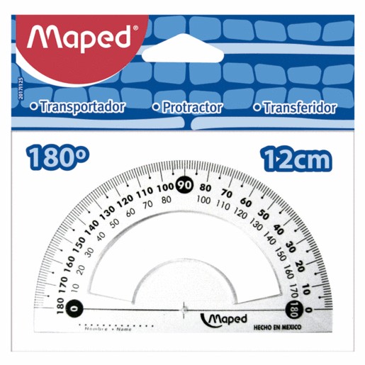 TRANSPORTADOR 180 MAPED 12.5 CM BLISTER